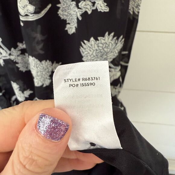 Lulu’s Women’s Small Black Floral Midi Dress - Picture 4 of 8